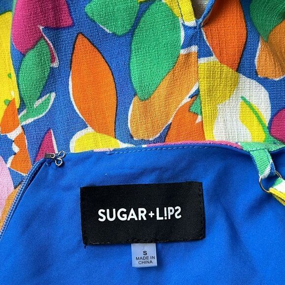 New SUGARLIPS Yara Rainbow Floral Parting Ways Midi Dress SMALL sugar + lips - Picture 12 of 12